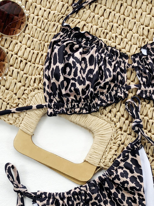Frill Trill Halter Neck Bikini Set-Get You Some Sun