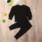 Newborn Unisex Ruffles Jumper  Long Sleeve  pant Set