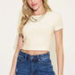 Basic Bae Full Size Ribbed Round Neck Short Sleeve T-shirt