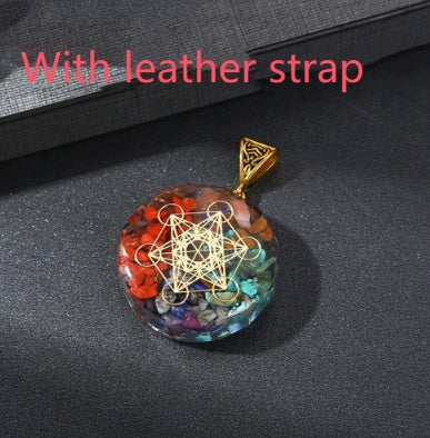 Retro Reiki Healing Energy Crystal Pendant Natural Stone 