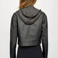 Coalition LA Snap Down Cropped Hooded Jacket-