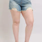 Judy Blue Plus Size High Rise Fly Stitch Detail Shorts