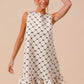 SO ME Texture Bow Printed Mini Ruffle Dress-Get You Some Sun