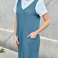 Double Take Full Size Sleeveless Straight Jumpsuit-