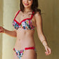 Davi & Dani Flower Print Ruffled Bikini Set-Get You Some Sun