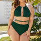 Plus Size Cutout Tied Backless Bikini Set-Get You Some Sun