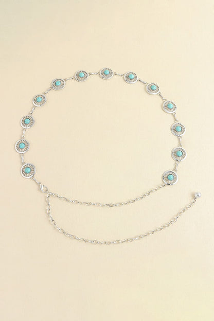 Vintage Turquoise Alloy Belt-Get You Some Sun