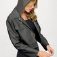 Coalition LA Snap Down Cropped Hooded Jacket-