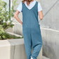 Double Take Full Size Sleeveless Straight Jumpsuit-