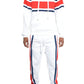Full Size  With Three Stripe Pullover Hoodie and Pants Set
