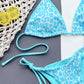 Leopard Print Halter Neck Tie Side Bikini Set-