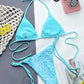 Leopard Print Halter Neck Tie Side Bikini Set-