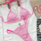 Ribbed Tie Back Bikini Set-Get You Some Sun