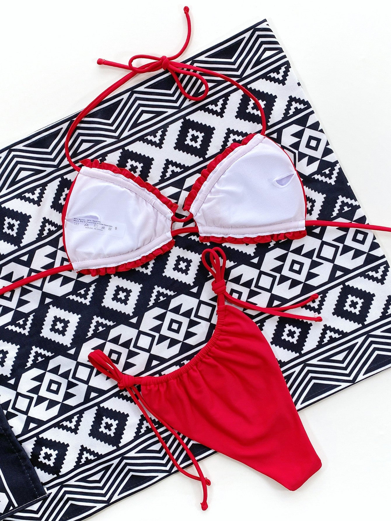 Frill Trill Halter Neck Bikini Set-Get You Some Sun