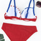 Printed Ruched Bikini Set-Get You Some Sun