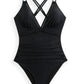 Double Spaghetti Strap One-Piece Swimwear-Get You Some Sun