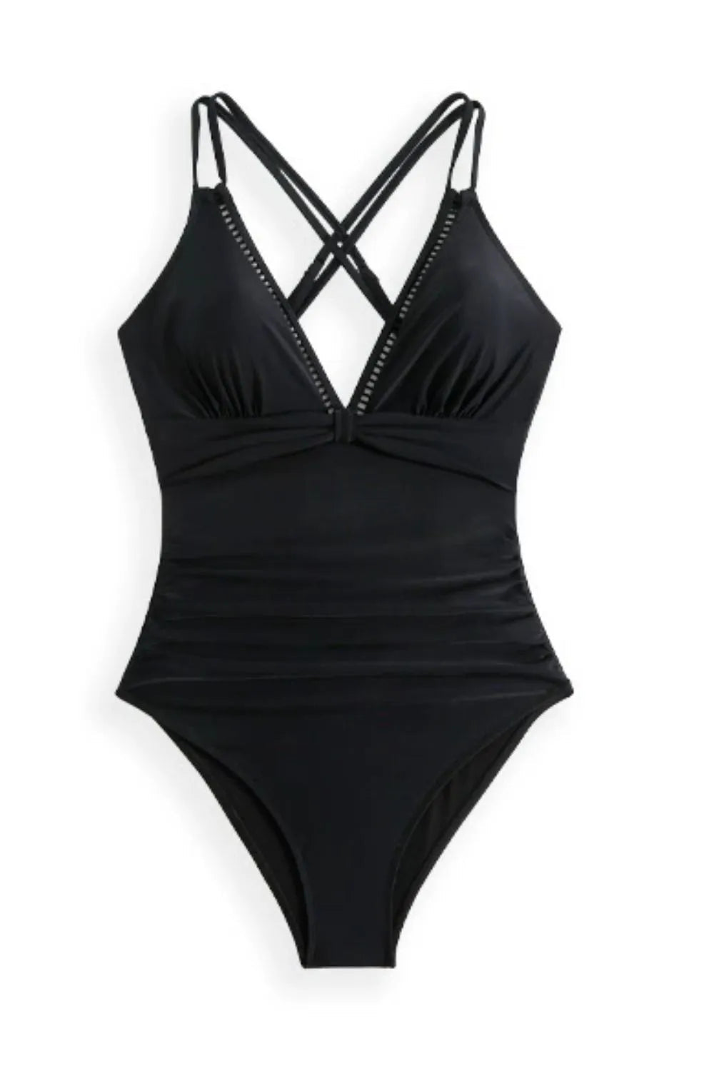 Double Spaghetti Strap One-Piece Swimwear-Get You Some Sun