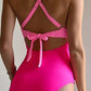 Tied Crisscross Cutout One-Piece Swimwear-Get You Some Sun