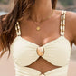 Cutout Ruched Sweetheart Neck One-Piece Swimwear-