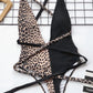 Tied Leopard Plunge One-Piece Swimwear-Get You Some Sun