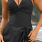 Crisscross Double Spaghetti Strap One-Piece Swimwear