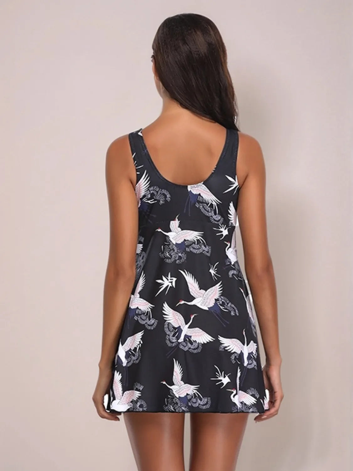 Full Size Printed Slit Plunge One-Piece Swimwear Plus Size-