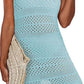 Crochet Knit Cover-Up Dress with Side Slit-Get You Some Sun