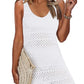 Crochet Knit Cover-Up Dress with Side Slit-Get You Some Sun