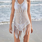 Crochet Fringe Sleeveless Cover-Up Dress-Get You Some Sun