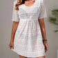 Drawstring Hollow Out Short Sleeve Cover-Up Dress-