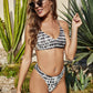 Printed Tie Back Low Waist Two-Piece Bikini Set-