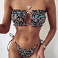 Frill Trim Ruched Bikini Set-Get You Some Sun