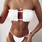 Frill Trim Ruched Bikini Set-Get You Some Sun