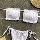 Frill Trim Ruched Bikini Set-Get You Some Sun
