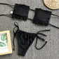 Frill Trim Ruched Bikini Set-Get You Some Sun