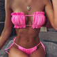 Frill Trim Ruched Bikini Set-Get You Some Sun