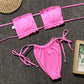 Frill Trim Ruched Bikini Set-Get You Some Sun
