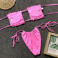 Frill Trim Ruched Bikini Set-Get You Some Sun