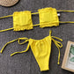 Frill Trim Ruched Bikini Set-Get You Some Sun