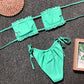 Frill Trim Ruched Bikini Set-Get You Some Sun