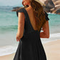 Cutout V-Neck Cap Sleeve One-Piece Swimwear-Get You Some Sun