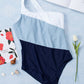 Full Size Cutout Color Block Sleeveless One-Piece Swimwear-