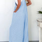 Checkered Pocketed Wide Leg Overalls-Get You Some Sun