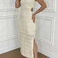 Cutout Side Slit Maxi Tank Dress-Get You Some Sun