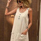 Decor Button Mini Tank Dress with Pockets-Get You Some Sun