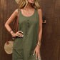 Decor Button Mini Tank Dress with Pockets-Get You Some Sun