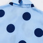Polka Dot Print Ruffled Short Sleeve Buttoned  Blouse