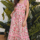 Floral Lace Tied Strap Square Neck Dress with Pockets-