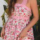 Floral Lace Tied Strap Square Neck Dress with Pockets-