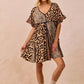 BiBi Leopard Prints Mix and Match Short Sleeves Dress